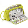 Angoo Student Large - Capacity Stationery Bag Portable Gift Cosmetic Bag(Grass Green Corduroy) - FlourishCo.