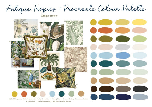 Antique Tropics – Procreate Colour Palette (Digital Download) - FlourishCo.