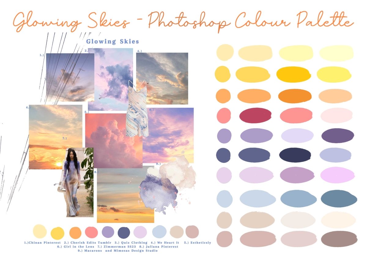 Glowing Skies – Procreate Colour Palette (Digital Download) - FlourishCo.