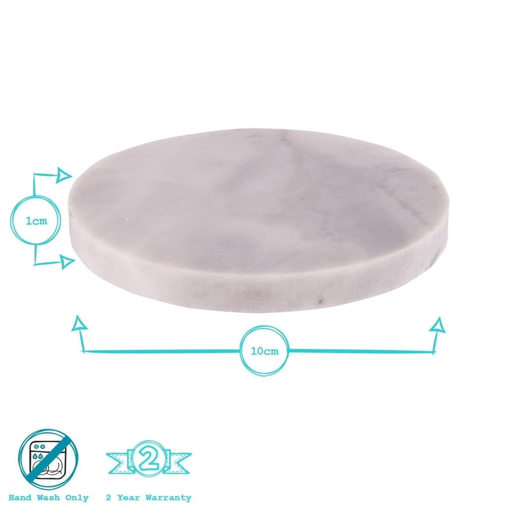 Round Marble Coasters - Pack of Six - FlourishCo.