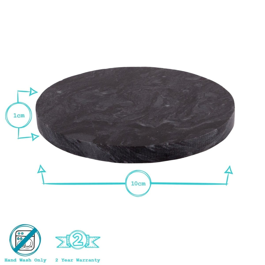 Round Marble Coasters - Pack of Six - FlourishCo.